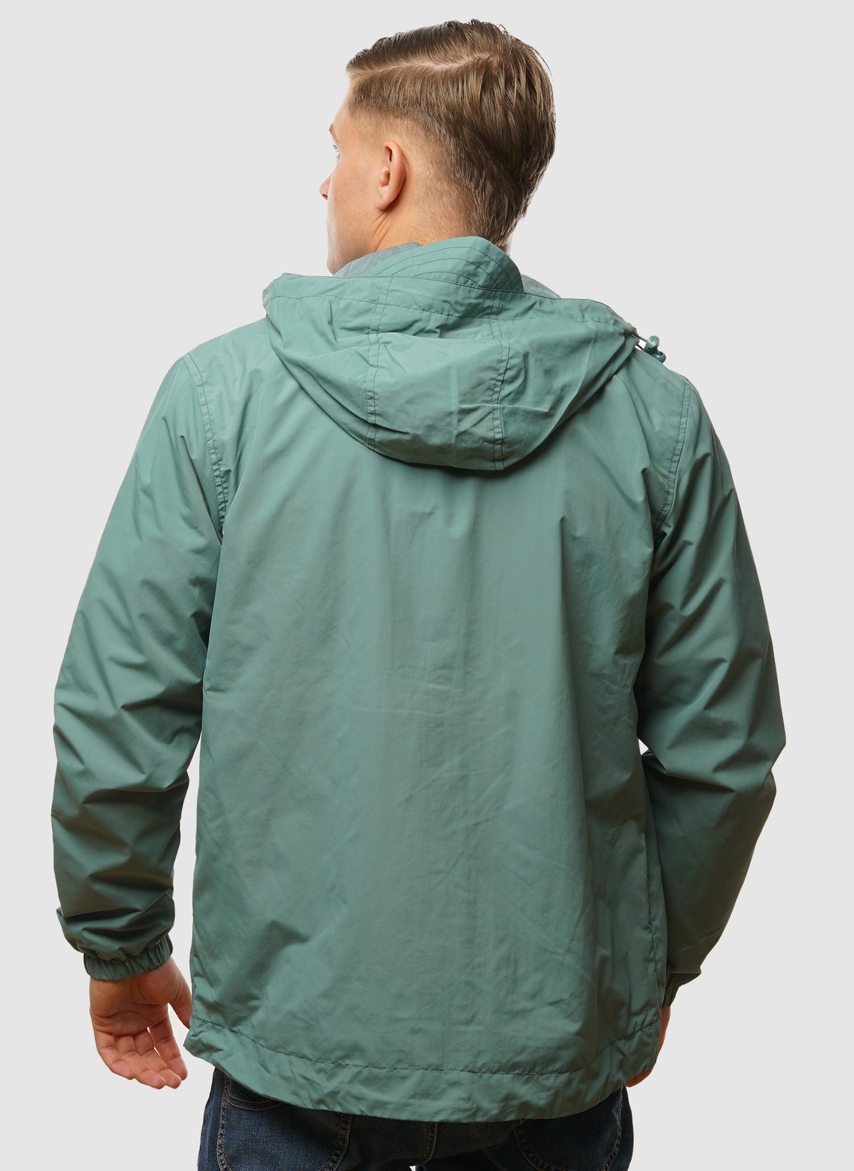 Zip Through Hooded Jacket - Agave Green