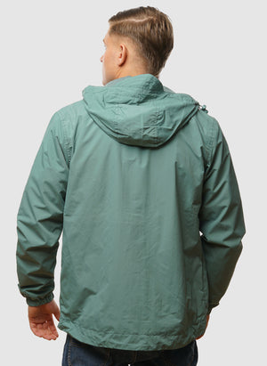Zip Through Hooded Jacket - Agave Green