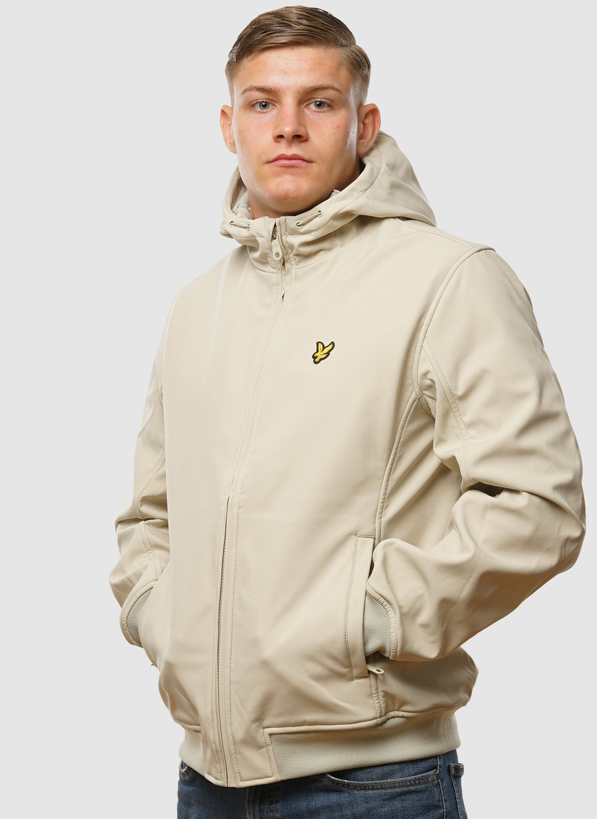 Fleece Back Softshell Jacket - Grey Taupe