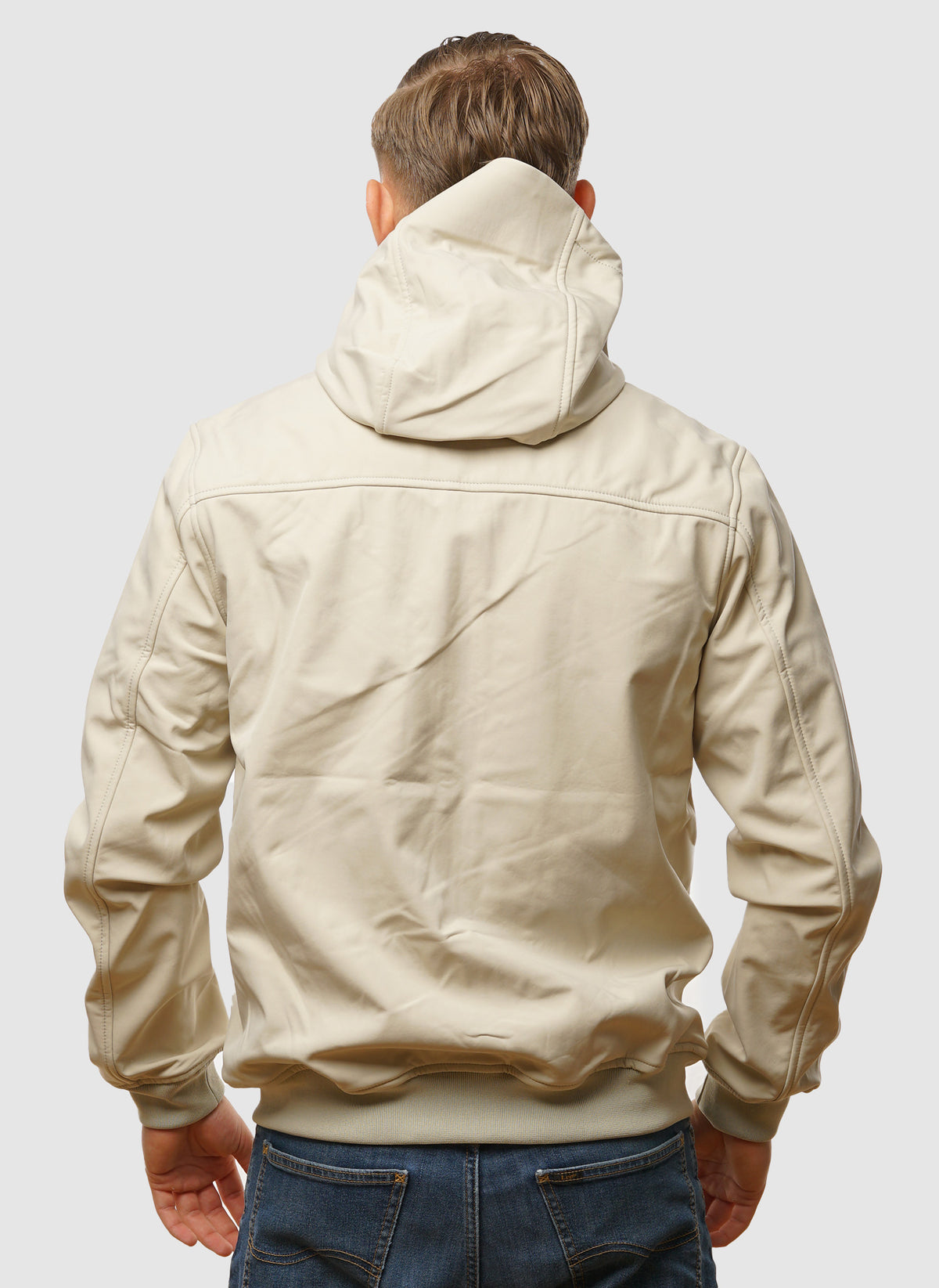 Fleece Back Softshell Jacket - Grey Taupe