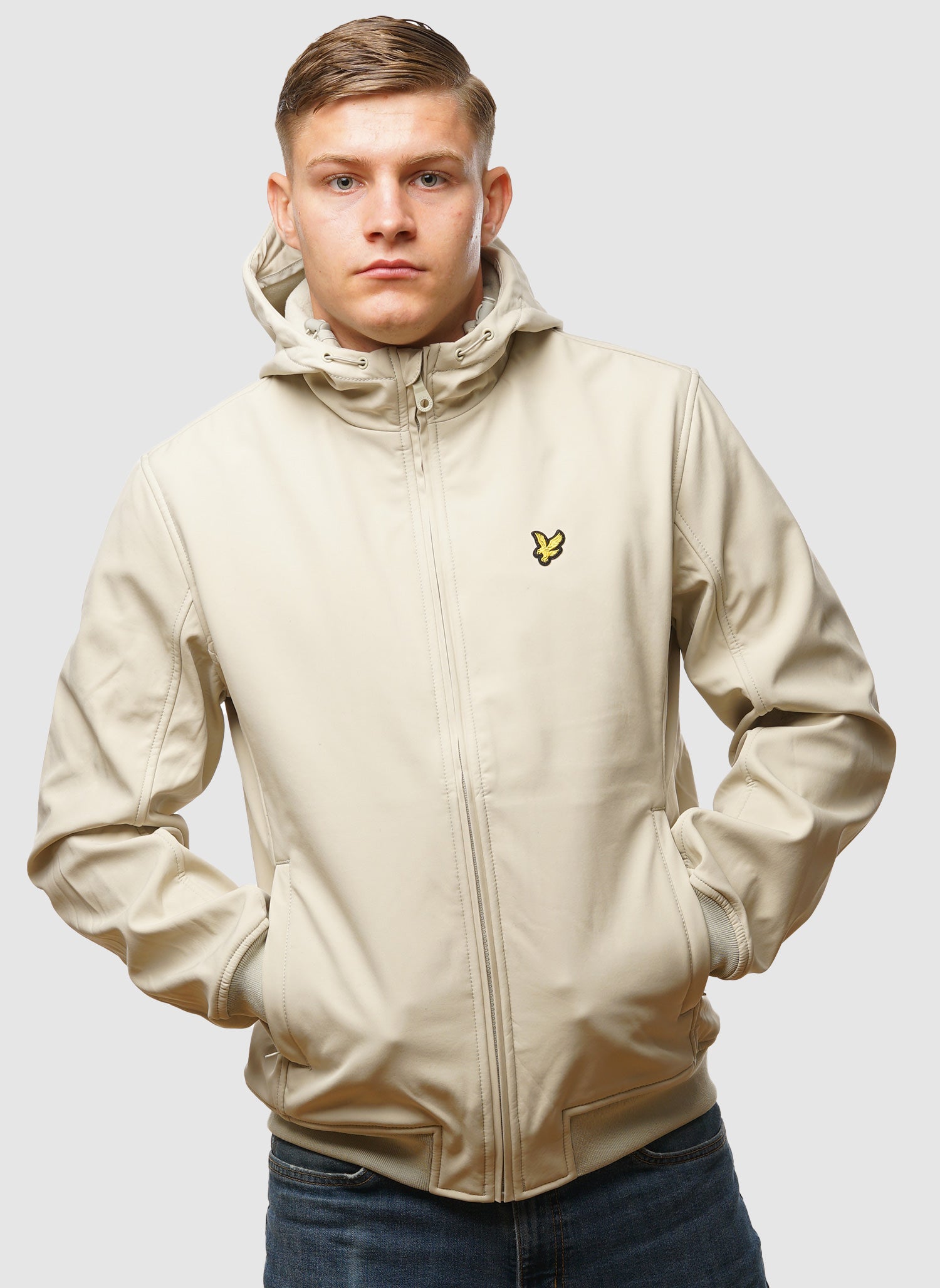 Fleece Back Softshell Jacket - Grey Taupe