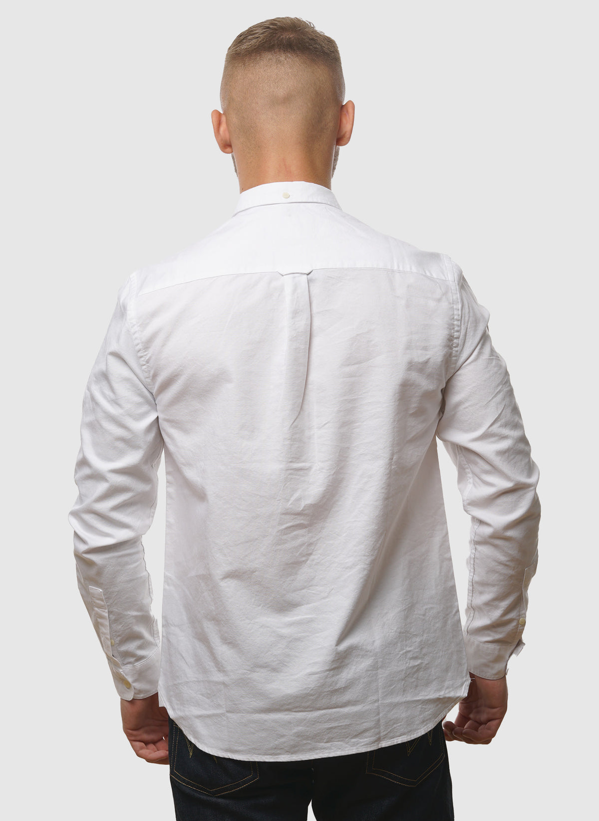 Light Weight Oxford Hemd - White