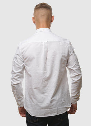 Light Weight Oxford Hemd - White