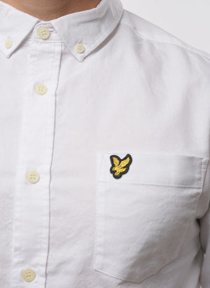 Light Weight Oxford Hemd - White