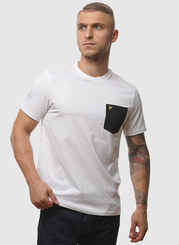 Contrast Pocket T-Shirt - White/Jet Black