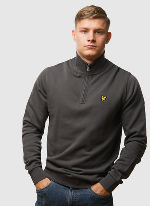 Loopback 1/4 Zip Sweatshirt - Gunmetal