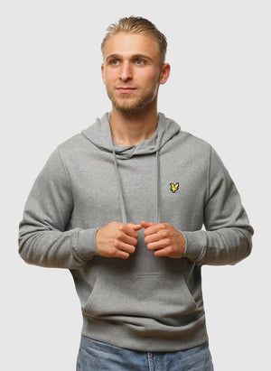 Pullover Hoodie - Mid Grey Marl