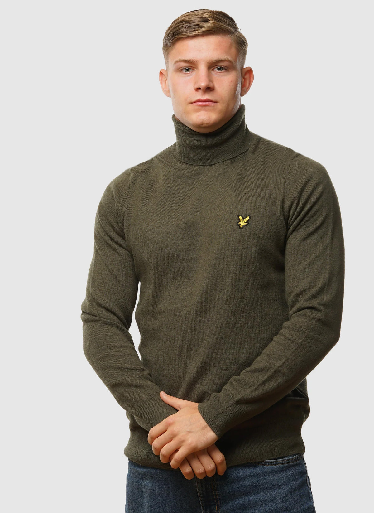 Cotton Merino Turtleneck Jumper - Deep Depths