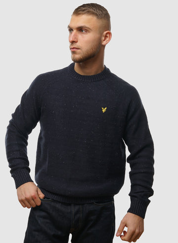 Raglan Donegal Sweatshirt - Muddy Navy