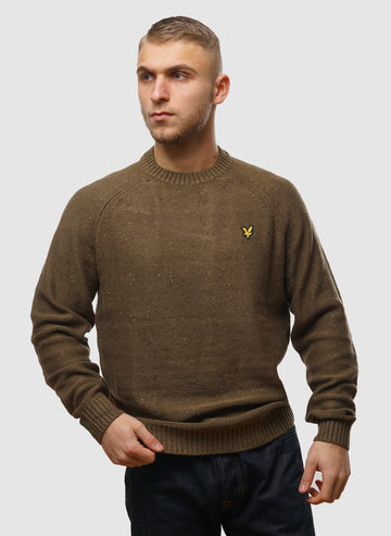 Raglan Donegal Sweatshirt - Linden Khaki