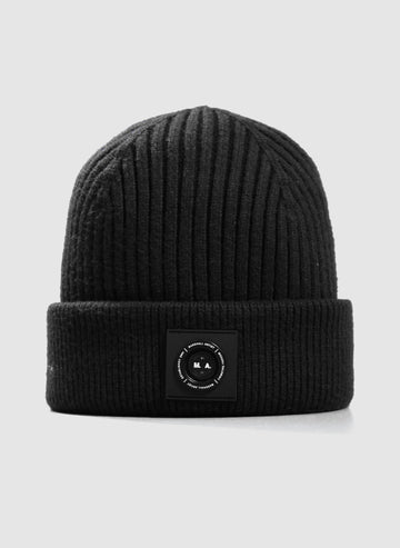 Siren Cable Knit Beanie - Black