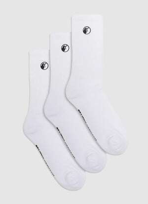 Three Pack Dove Socks - White