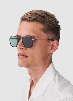 Quentin Sunglasses - Green Silver