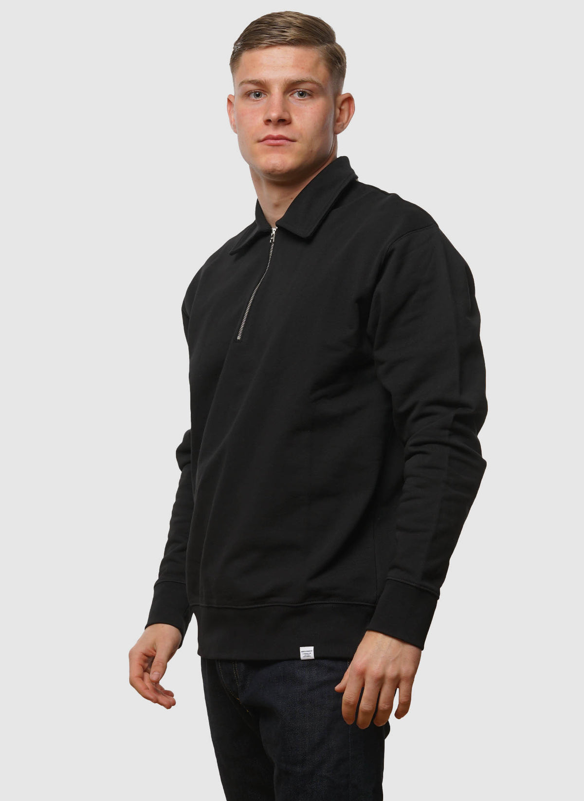 Ketel Relaxed Half Zip - Black