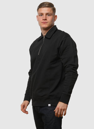 Ketel Relaxed Half Zip - Black