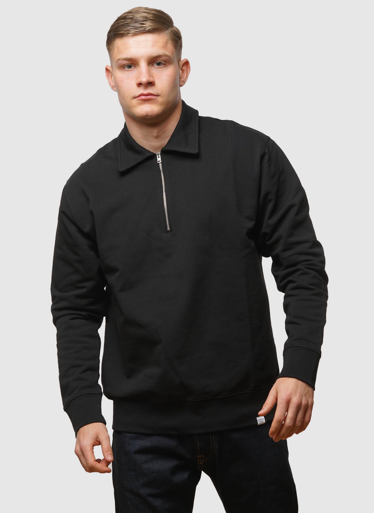 Ketel Relaxed Half Zip - Black