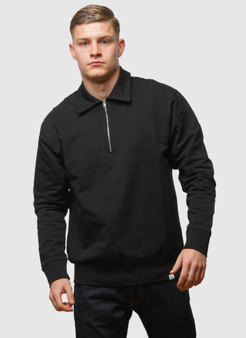 Ketel Relaxed Half Zip - Black