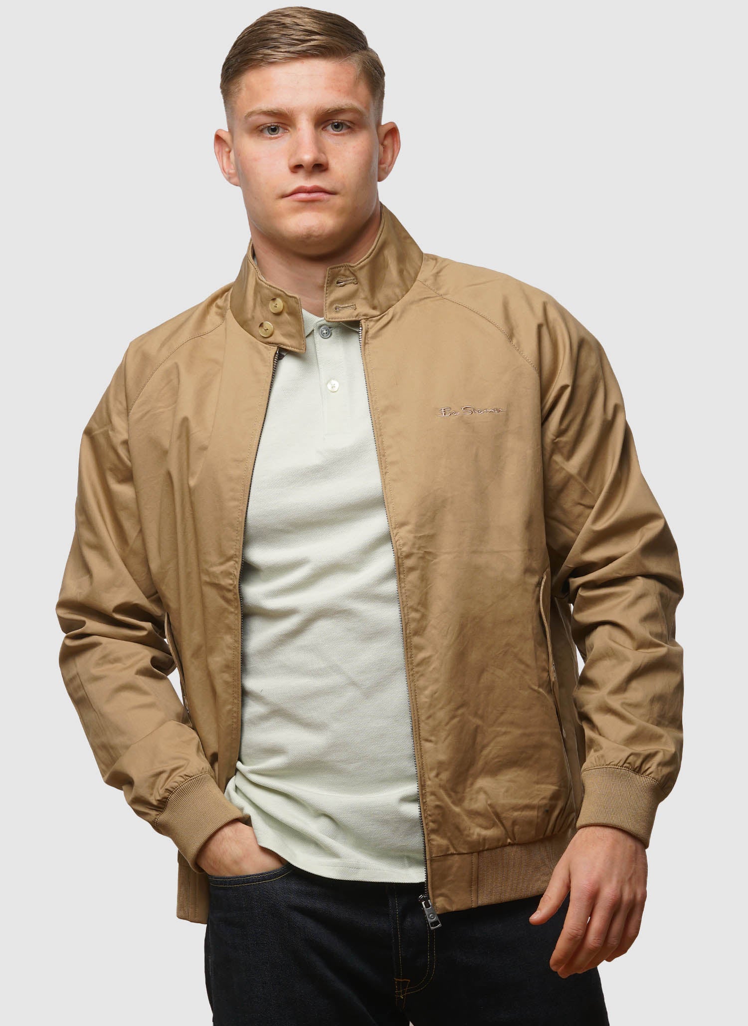Signature Harrington Jacket - Sand