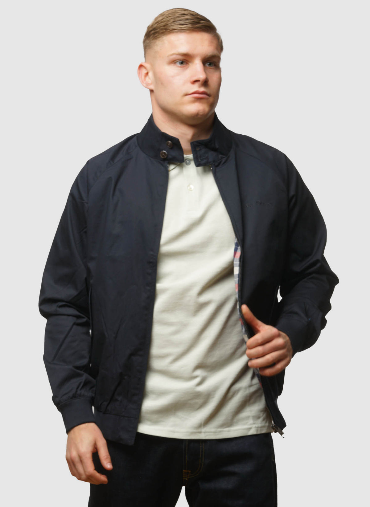 Signature Harrington Jacket - Dark Navy