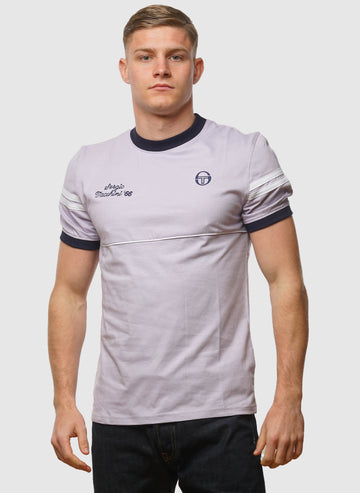 Orion Davis T-Shirt - Thistle/Maritime Blue/White