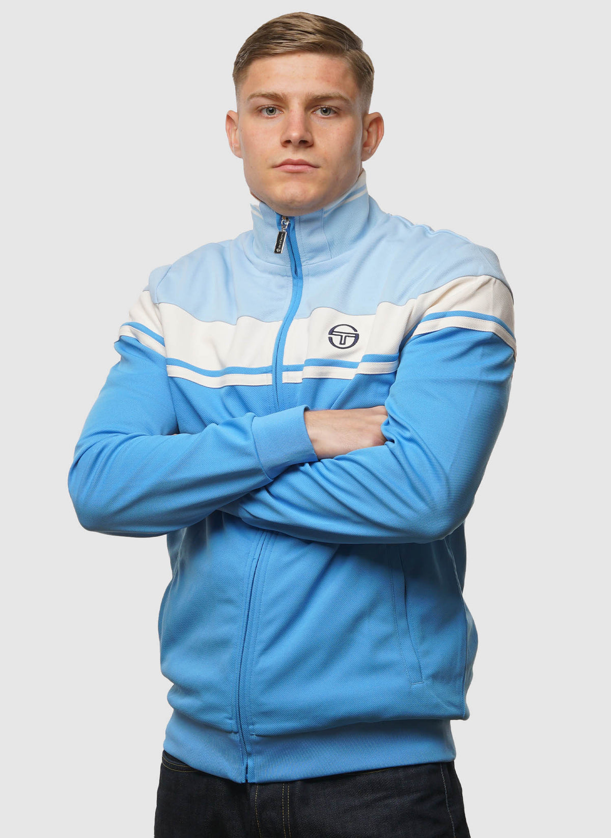 Damarindo Track Top - Azure Blue/Gardenia