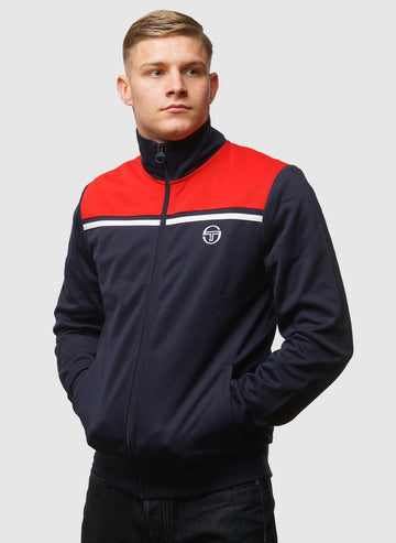 Young Line Track Top - Maritime Blue/Adrenaline Rush