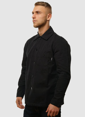Standard Twill Overshirt - Black