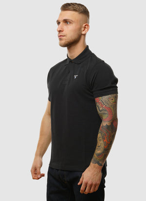 Tartan Pique Poloshirt - Black