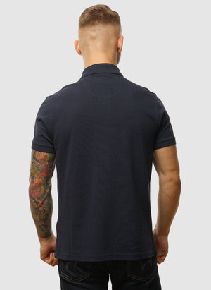 Tartan Pique Poloshirt - New Navy