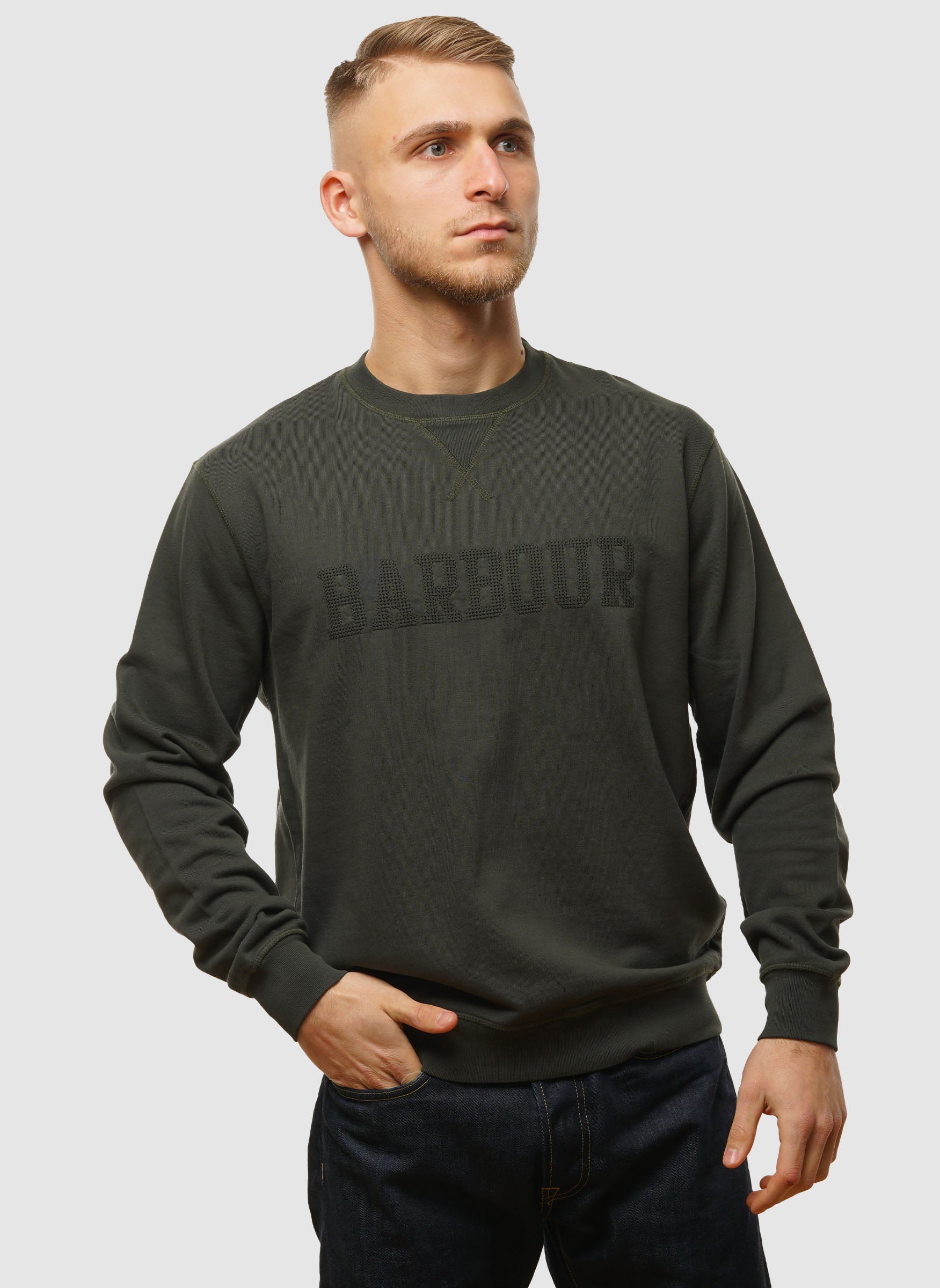 Barbour crew neck sweatshirt sales