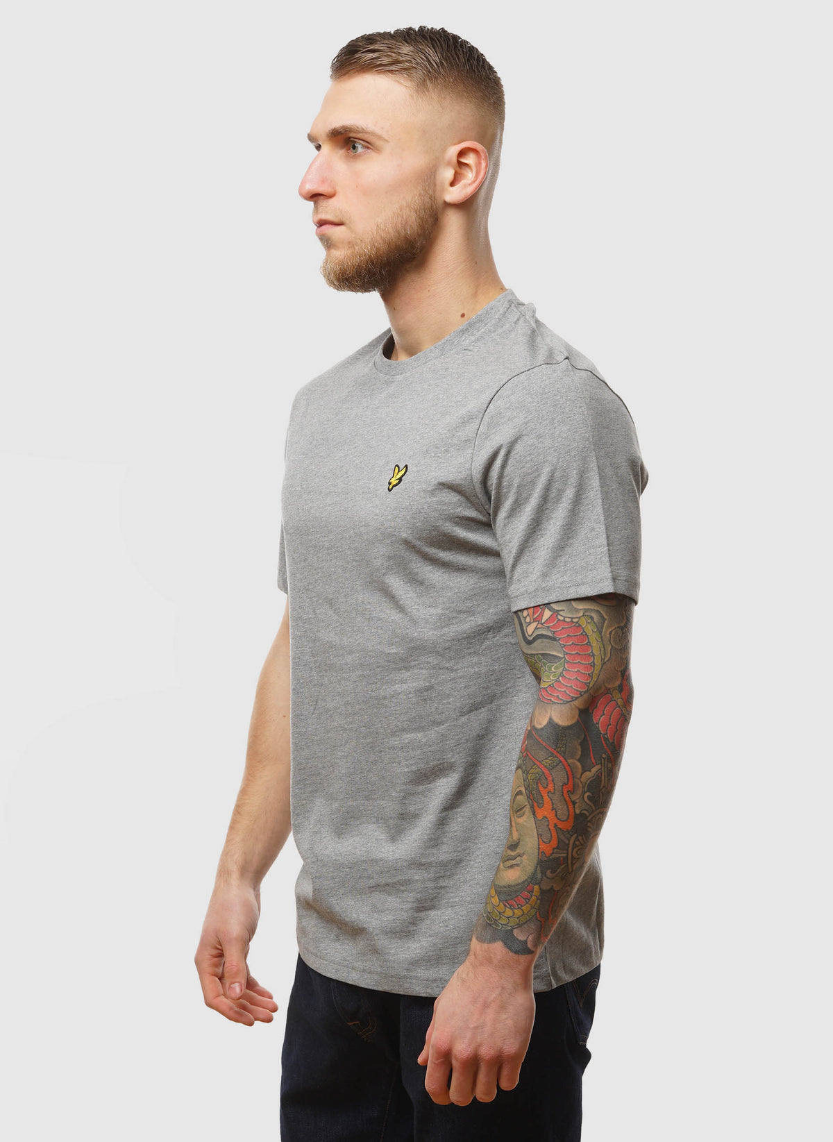 Plain T-Shirt - Mid Grey Marl