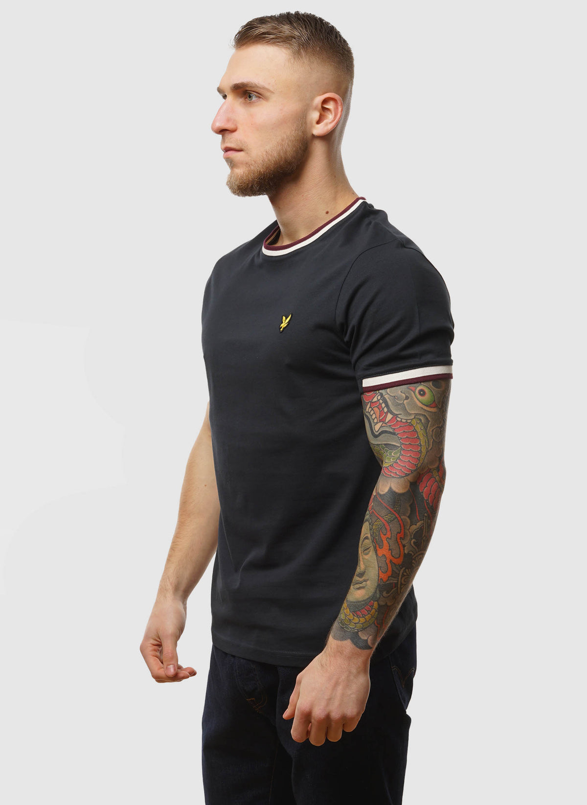 Half Tipped T-Shirt - Dark Navy