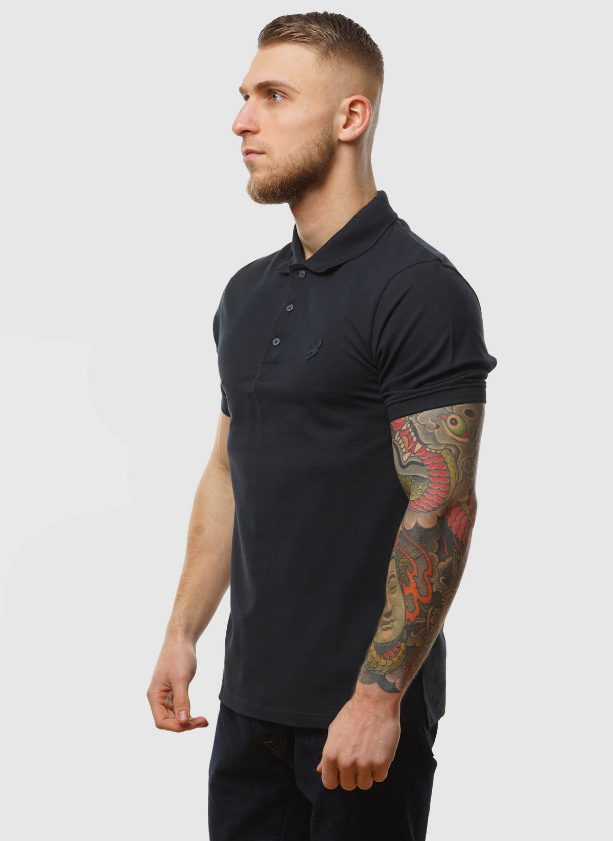 Tonal Eagle Poloshirt - Dark Navy