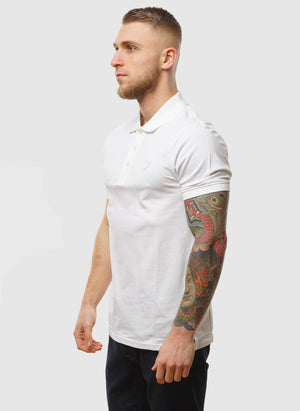 Tonal Eagle Poloshirt - White