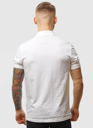 Tonal Eagle Poloshirt - White
