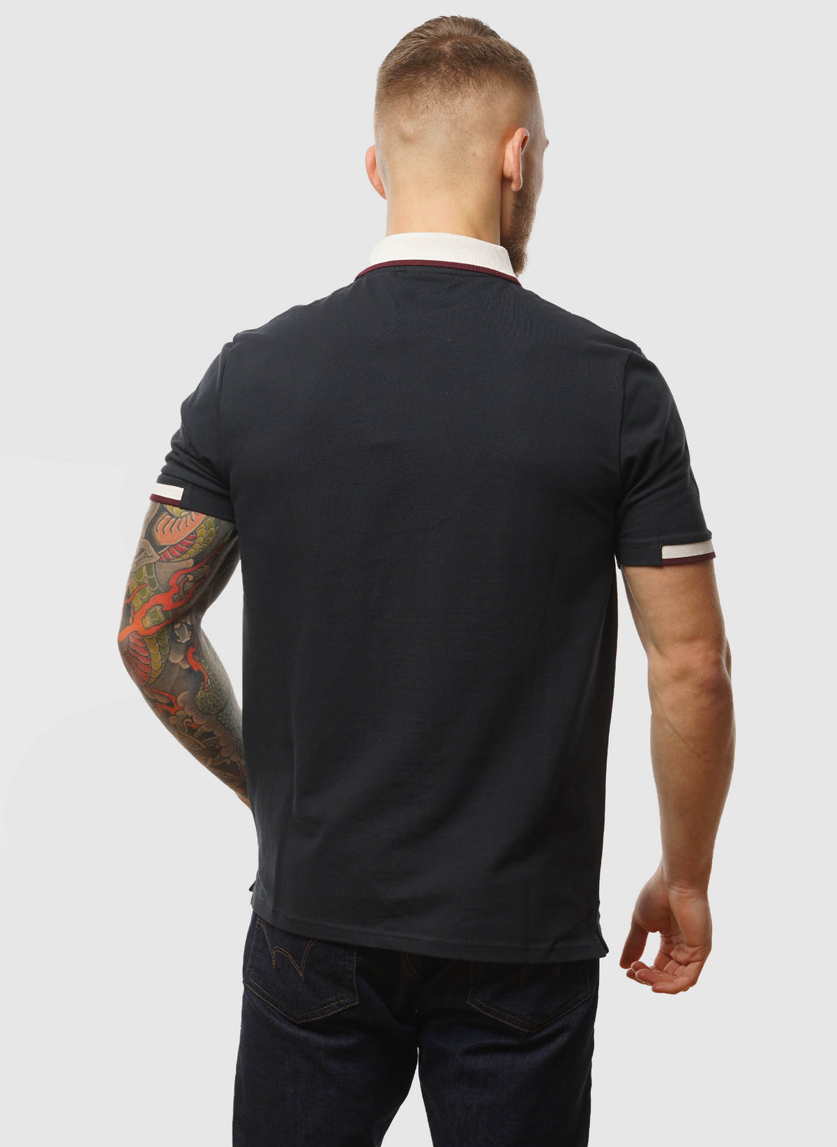 Half Tipped Poloshirt - Dark Navy