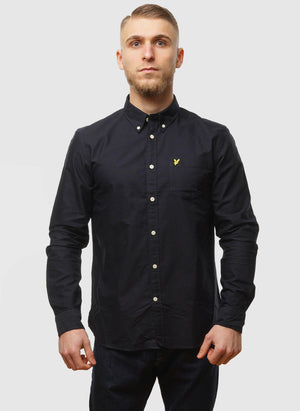 Plain Oxford Hemd - Dark Navy