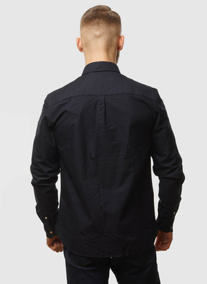 Plain Oxford Hemd - Dark Navy