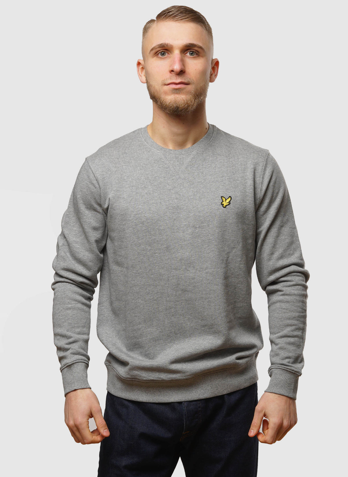 Crew Neck Sweatshirt - Mid Grey Marl