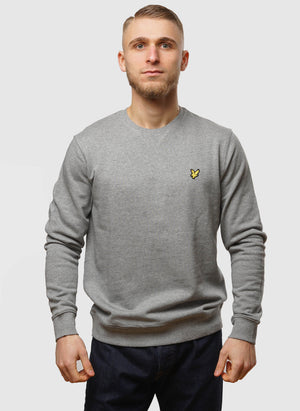 Crew Neck Sweatshirt - Mid Grey Marl
