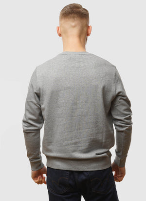 Crew Neck Sweatshirt - Mid Grey Marl
