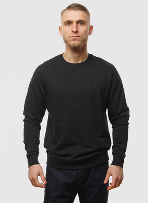 Tonal Eagle Crew Neck Sweatshirt - Jet Black