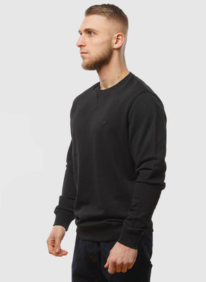 Tonal Eagle Crew Neck Sweatshirt - Jet Black