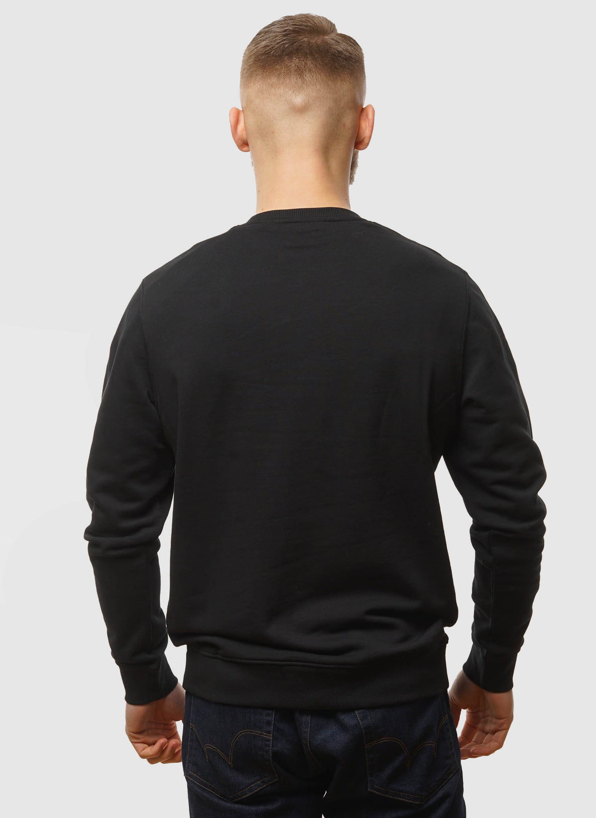 Tonal Eagle Crew Neck Sweatshirt - Jet Black