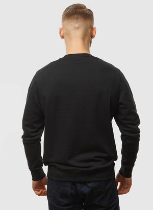 Tonal Eagle Crew Neck Sweatshirt - Jet Black