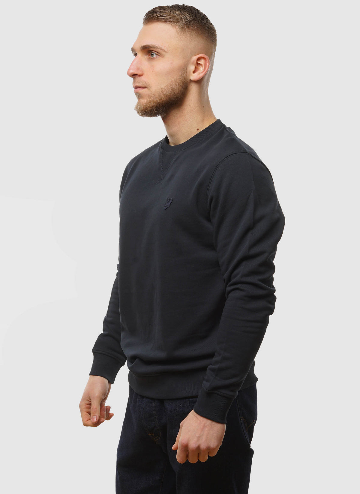 Tonal Eagle Crew Neck Sweatshirt - Dark Navy