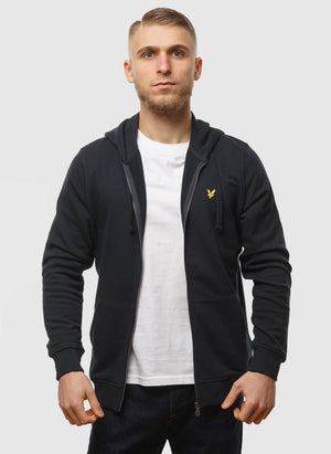 Zip Through Hoodie - Dark Navy
