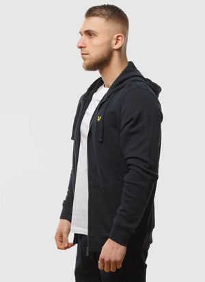 Zip Through Hoodie - Dark Navy