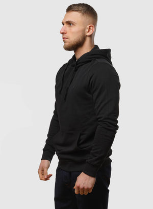 Tonal Eagle Pullover Hoodie - Jet Black