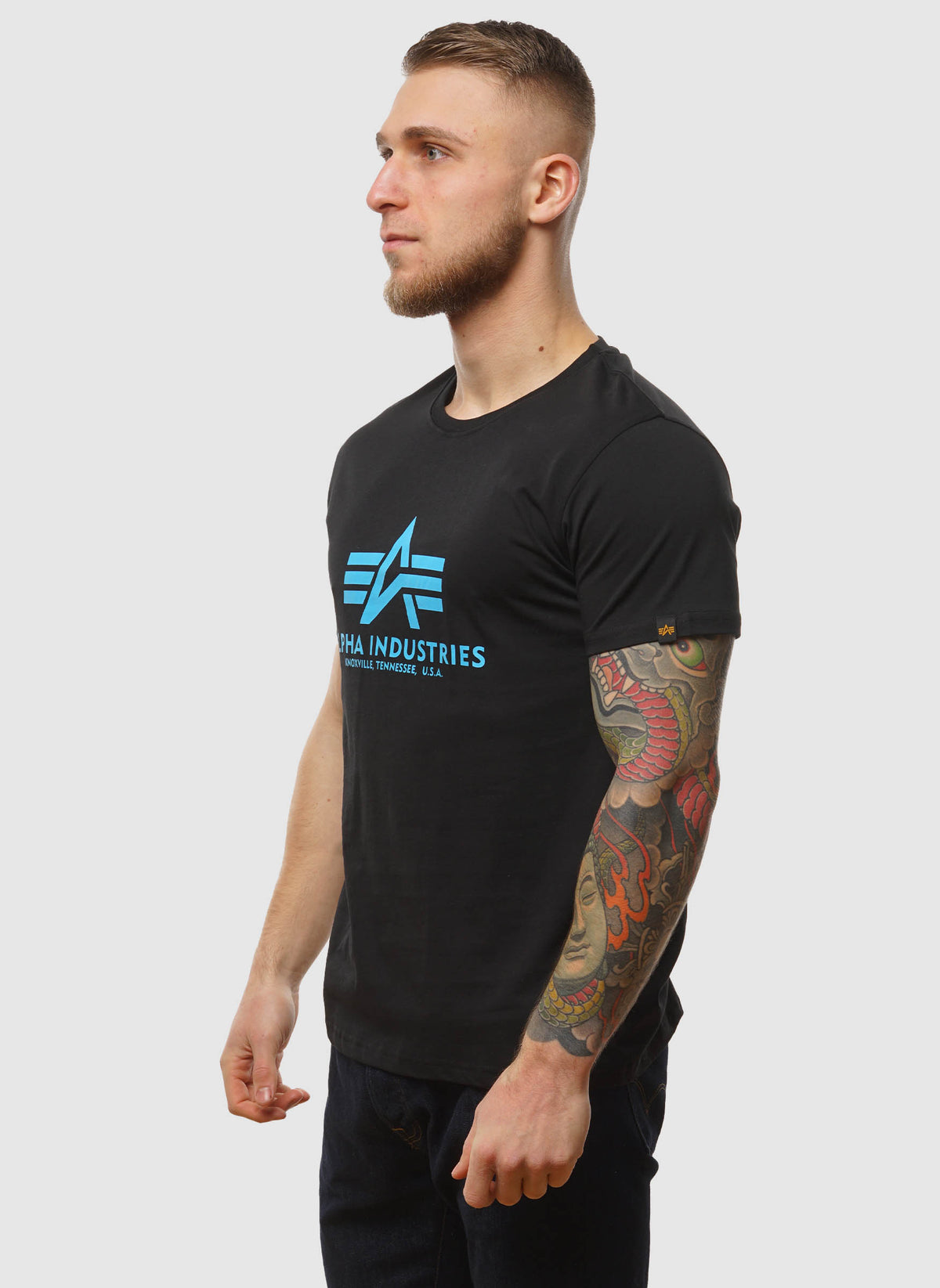Basic T-Shirt - Black/Blue